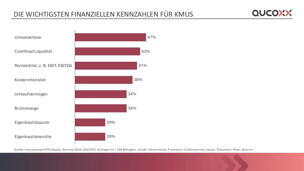 Grafik: die finanziellen KPIs, nach denen KMU ihr Unternehmen steuern