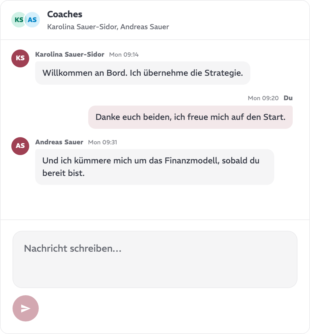 Ein gemeinsamer Verlauf mit den Menschen, die Dein Unternehmen kennen.